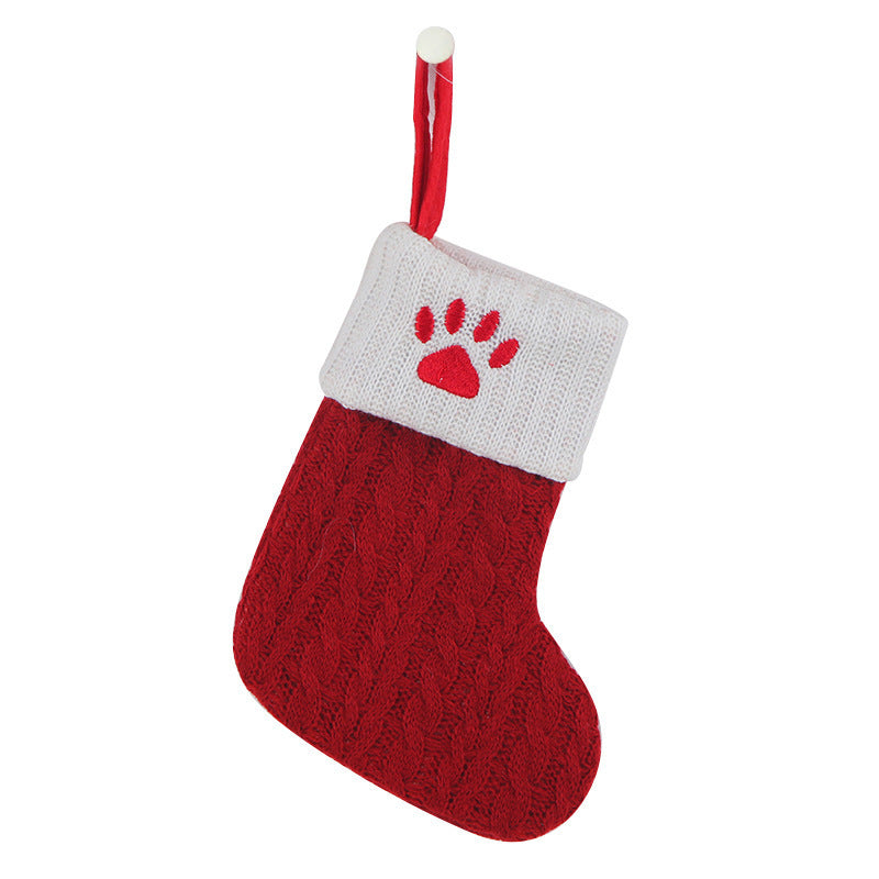 Decorative Knitted Christmas Socks for Kids