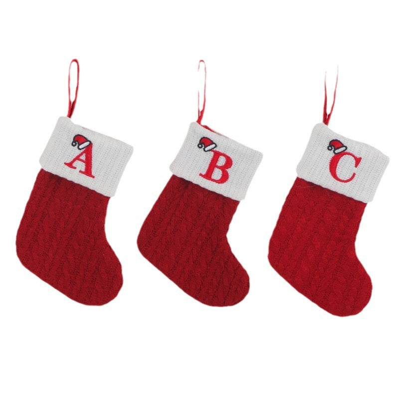 Decorative Knitted Christmas Socks for Kids