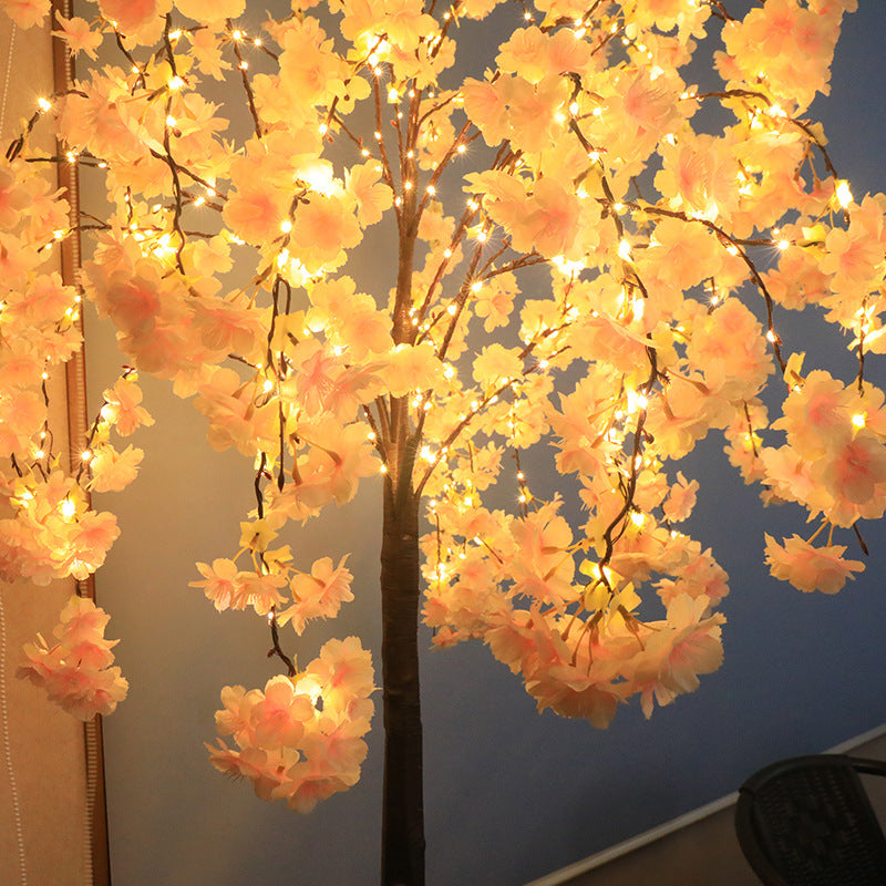 Decoración LED con flores de cerezo