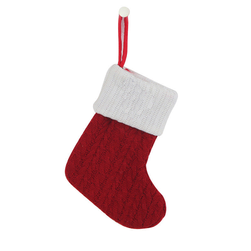 Decorative Knitted Christmas Socks for Kids