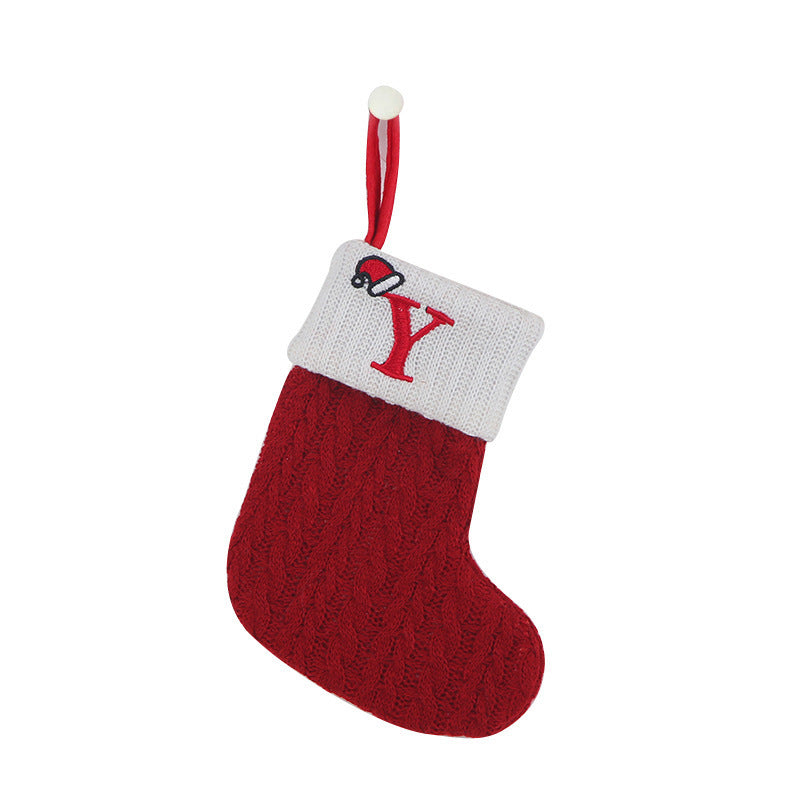 Decorative Knitted Christmas Socks for Kids