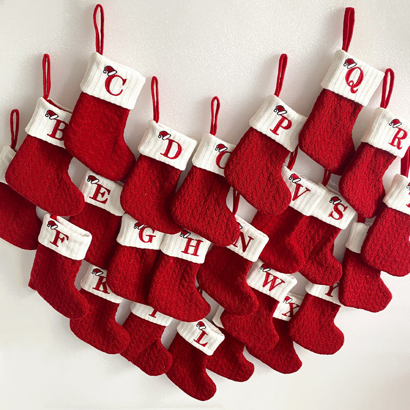 Decorative Knitted Christmas Socks for Kids