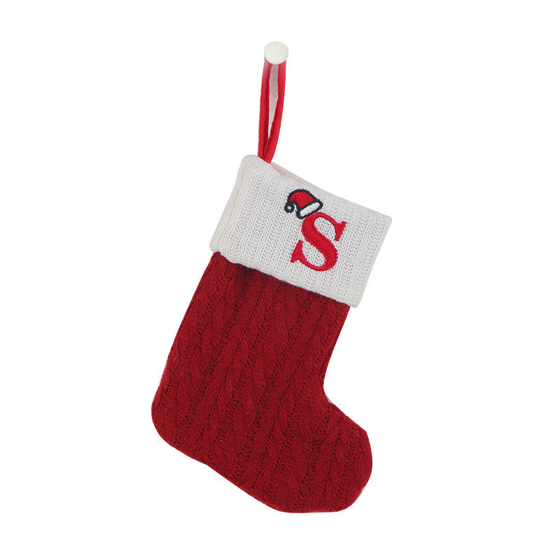 Decorative Knitted Christmas Socks for Kids