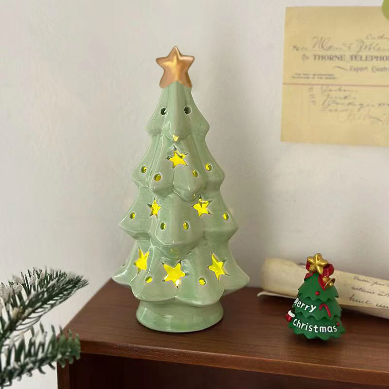 Lámpara de cerámica para árbol de Navidad