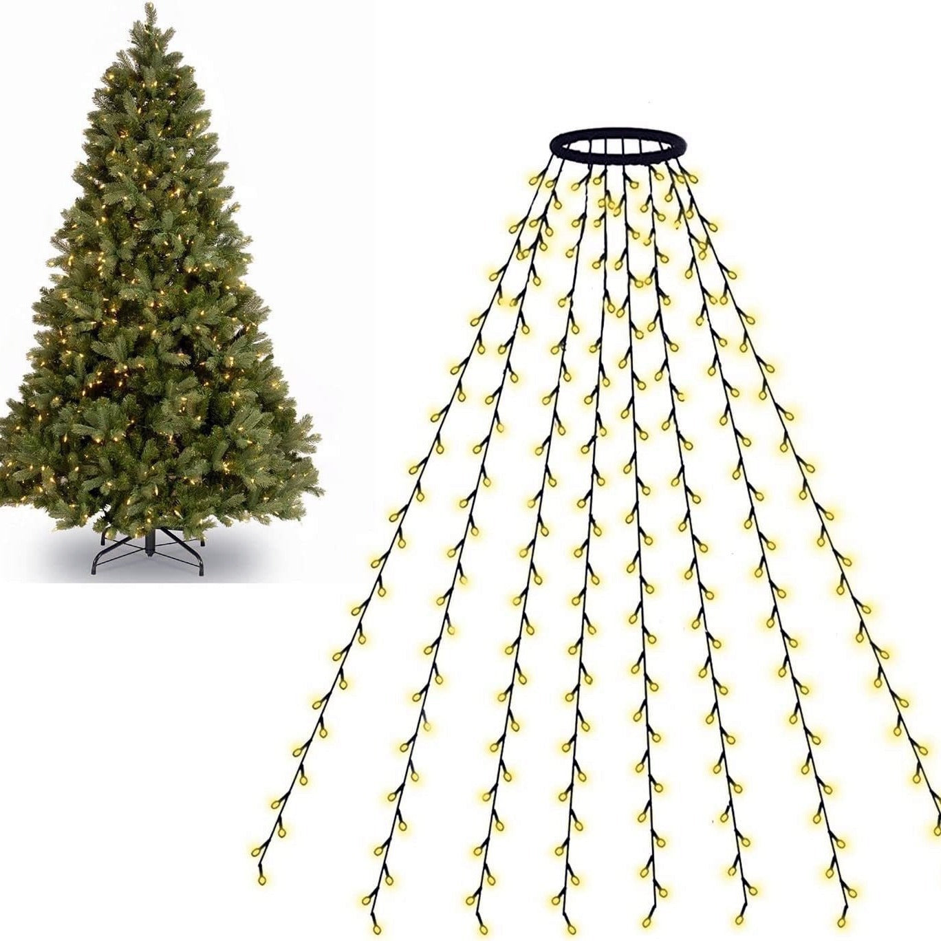 LED Ring Christmas Tree Top Light